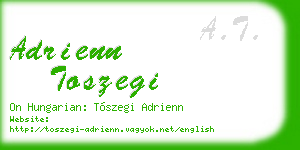 adrienn toszegi business card